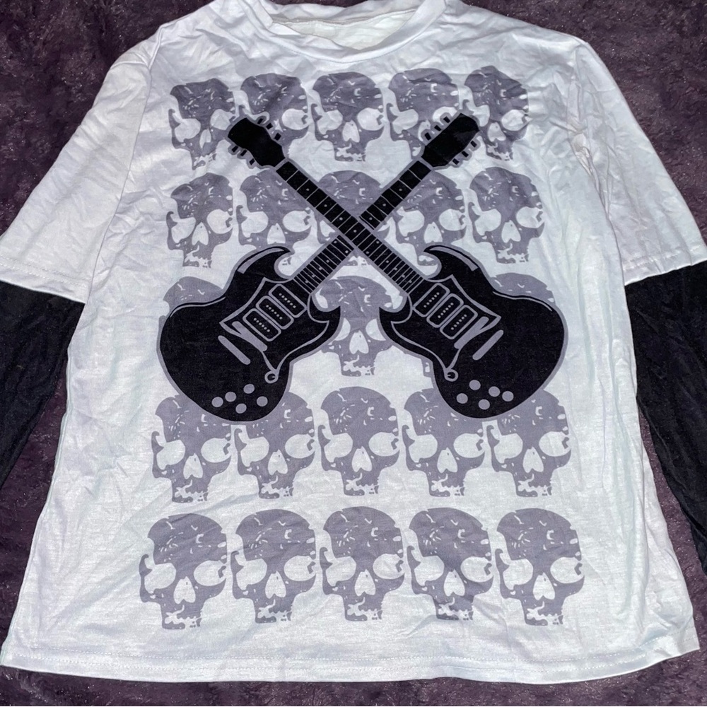 Women's Y2k Gothic Top Grunge Graphic Aesthetic Long Sleeve Tee Dark Academia